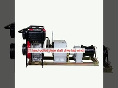 3T hand-pulled diesel shaft drive fast winch