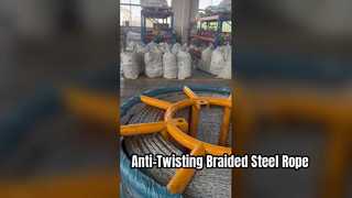 Anti-Twisting Braided Steel Rope