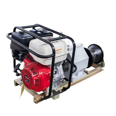 5000kg 5Ton Petrol Cable Pulling Winch Machine With Belt Driven