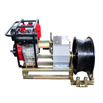 Single Drum Engine Driven Winch 110v Cable Pulling Winch 10 Ton Cable Puller