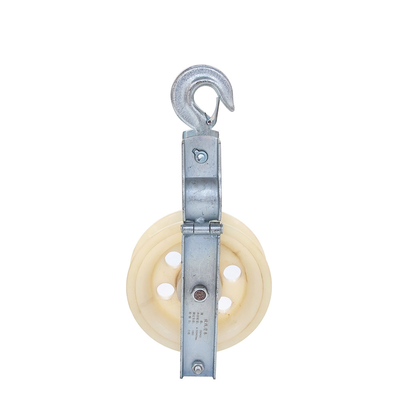 Seat Hook Type Stringing Pulley Block 5KN 20KN Aluminum Alloy MC Nylonwheel
