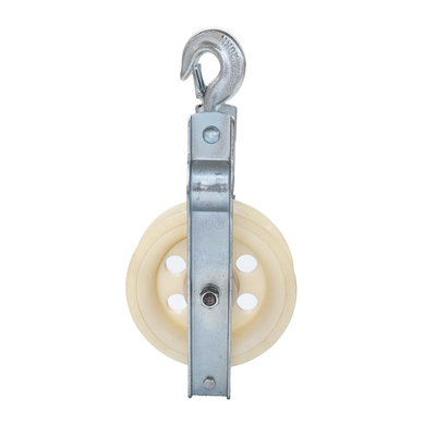 Seat Hook Type Stringing Pulley Block 5KN 20KN Aluminum Alloy MC Nylonwheel