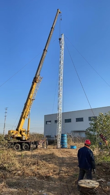Aluminum Alloy Frame Inner Suspended Gin Pole For Towers 119KN