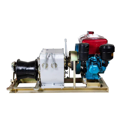 5T Diesel Belt Winch 5000kgs Heavy Duty Cable Winch Hand Crank