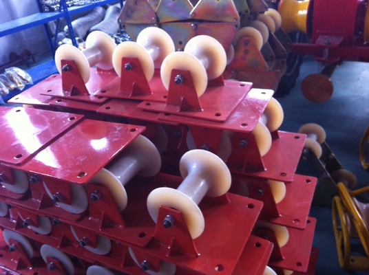 5KN 10KN Straight Cable Roller Steel Frame Cable Roller Straight