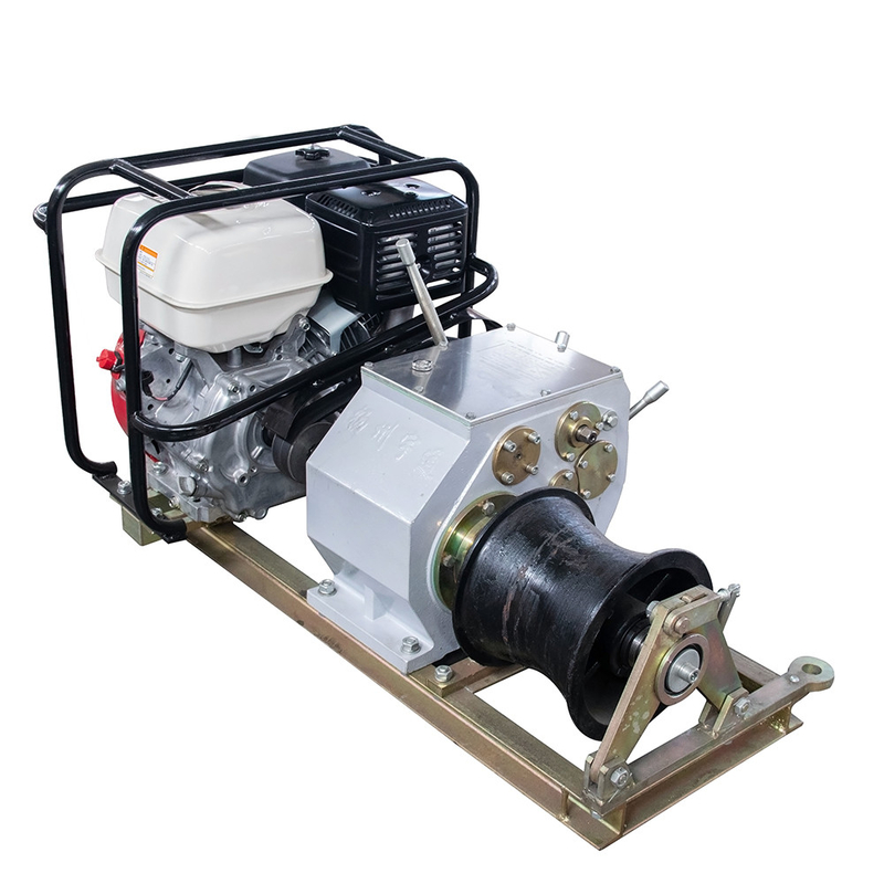 50KN Cable Hauling Winch 5T Petrol Cable Pulling Winch For Construction