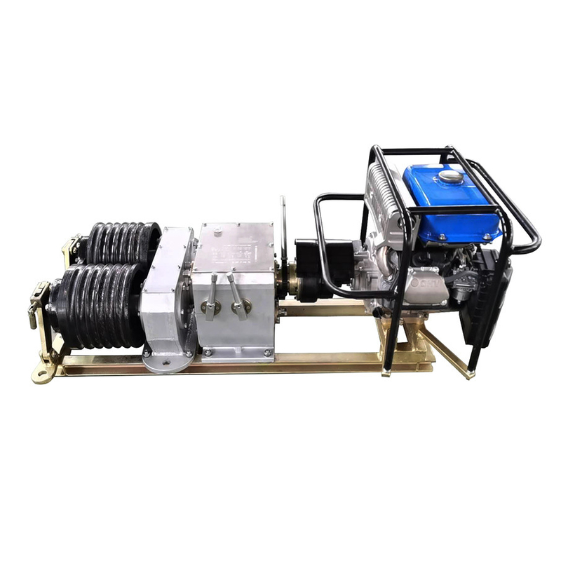 50KN Portable Winch Machine Petrol Cable Pulling Winch Mechanical
