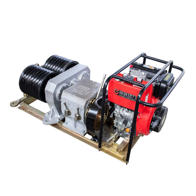 1000kg 2000kg 3000kg Diesel Cable Pulling Winch Machine High Speed