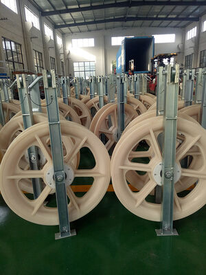 Nylon Wheel Cable Pulling Pulley with High-Strength MC Nylon and High-Precision Ball Bearings for Smooth Cable Laying