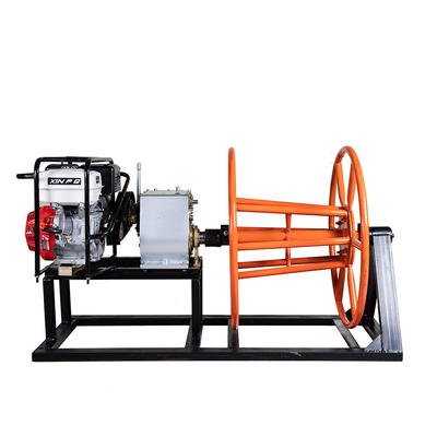 15KN 20KN Petrol Cable Pulling Winch Cable Reel Winder Cable Recoiler