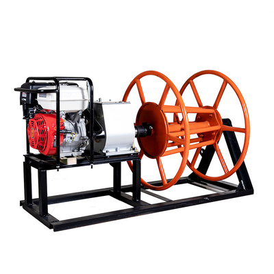3T 5T 8T Petrol Cable Pulling Winch Faster Speed Cable Reel Winder