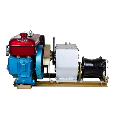 5T Diesel Belt Winch 5000kgs Heavy Duty Cable Winch Hand Crank